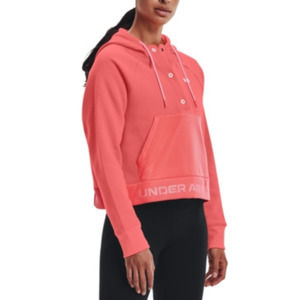 Under armour Rival Women's Miami Cotton Solid Logo Fleece Mesh Hoodie Size XL